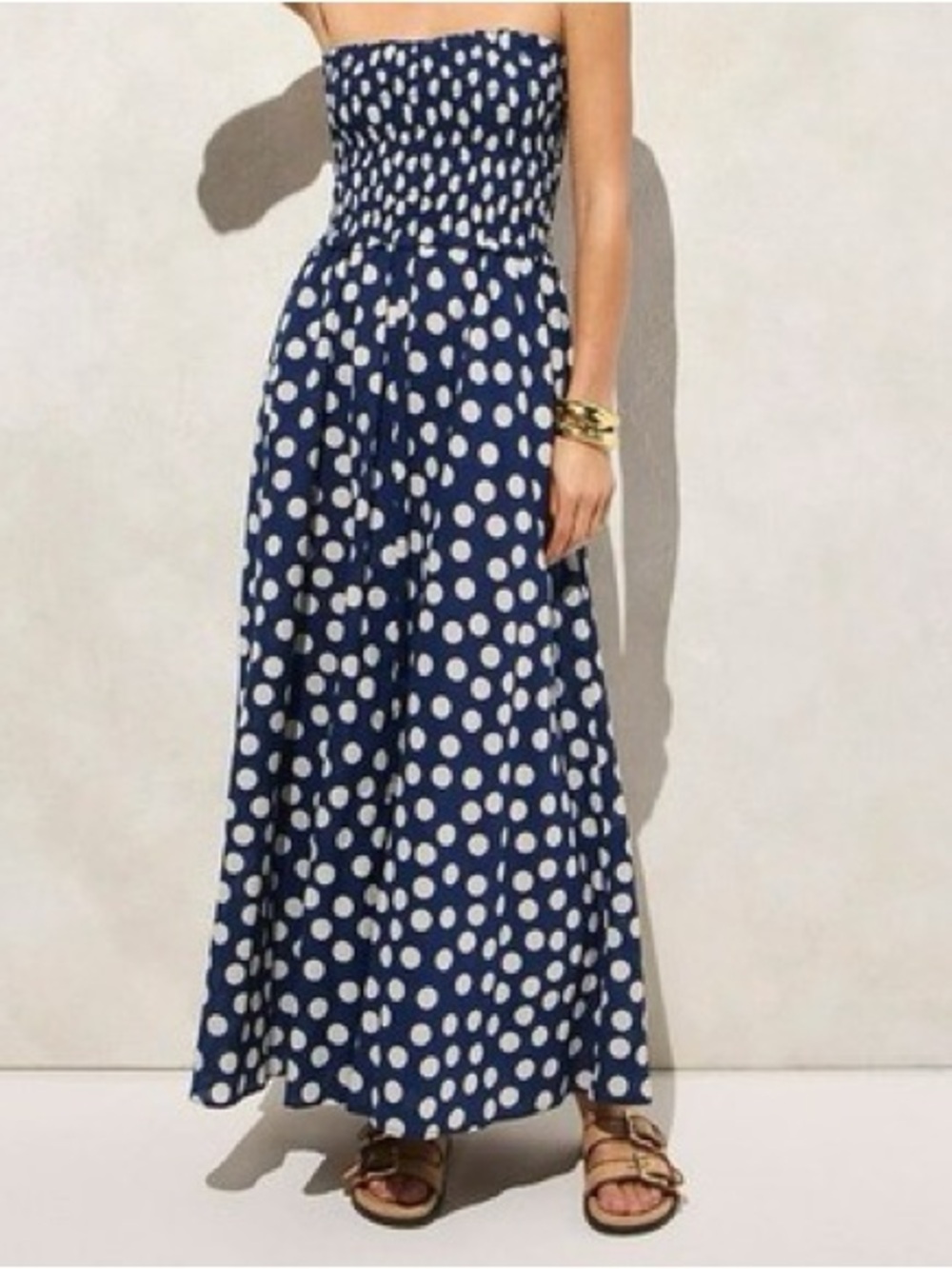 J. Crew Smocked maxi dress in cotton voile (NWT)